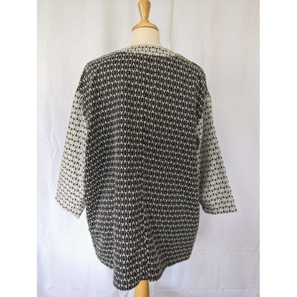 Women's Old Navy Woven 3/4 Sleeve Sweater Cardigan Size XXL‎ Lightweight Long - Picture 3 of 6